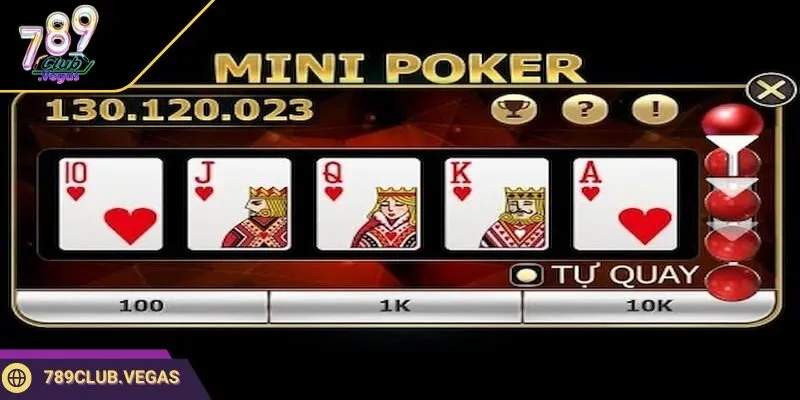 Người chơi cần quan sát chu kỳ quay trong game Mini Poker